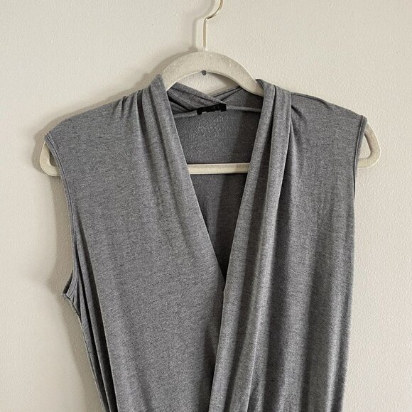 Sen Revolve Wmn 1/S Gray Jersey Knit Sleeveless Surplice Skinny Estonia Jumpsuit - Picture 4 of 11